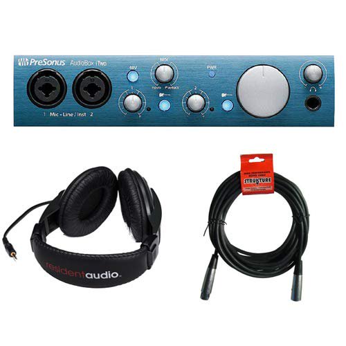 Presonus Audiobox Itwo Usb 2 0 Recording Interface With R100 Stereo Headphones And Xlr Cable Walmart Com Walmart Com