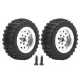 thumbnail image 3 of RC Truck Tire, Practical Flexible Durable RC Truck Wheel  For RC Car Supplies For Remote Control Car Modification Silver, 3 of 8