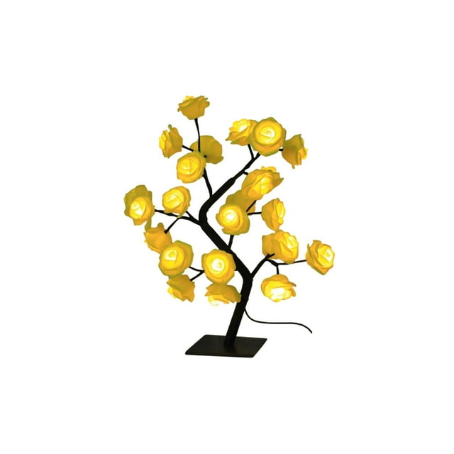 Luz Nocturna Led Luz de Árbol de Rosa 45x12cm 14 de Febrero Decorativo Festivo Romántico Hogar Ambiente Ornamentos Lámpara de Luz Nocturna