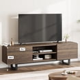 thumbnail image 2 of Cabihome Entertainment Center, Modern Wooden TV Stand for 80 Inch with 2 Drawers and Heavy Duty Leg for Living Room Brown, 2 of 7
