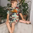 thumbnail image 4 of Fotbe Retro American Eagle Pijama Estampada de 2 Piezas para Niños – Ropa de Dormir de Manga Corta Cómoda para Niños y Niñas, Camiseta y Shorts de Algodón-4X-Large, 4 of 6