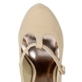 thumbnail image 4 of Qupid BB43 Women Nubuck T-Strap Almond Toe Platform Heel Pump, 4 of 5