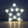 thumbnail image 2 of 3 piezas de luz LED 3D de noche con forma de luna y estrella de Navidad, 2 of 5
