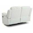 thumbnail image 6 of Glory Furniture Daria Faux Leather Reclining Loveseat in White, 6 of 6