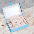 thumbnail image 2 of LCXmlly Desk Clock Jewelry Organizer Box Large Capacity Double Layer Dustproof with Removable Dividers, 2 of 6
