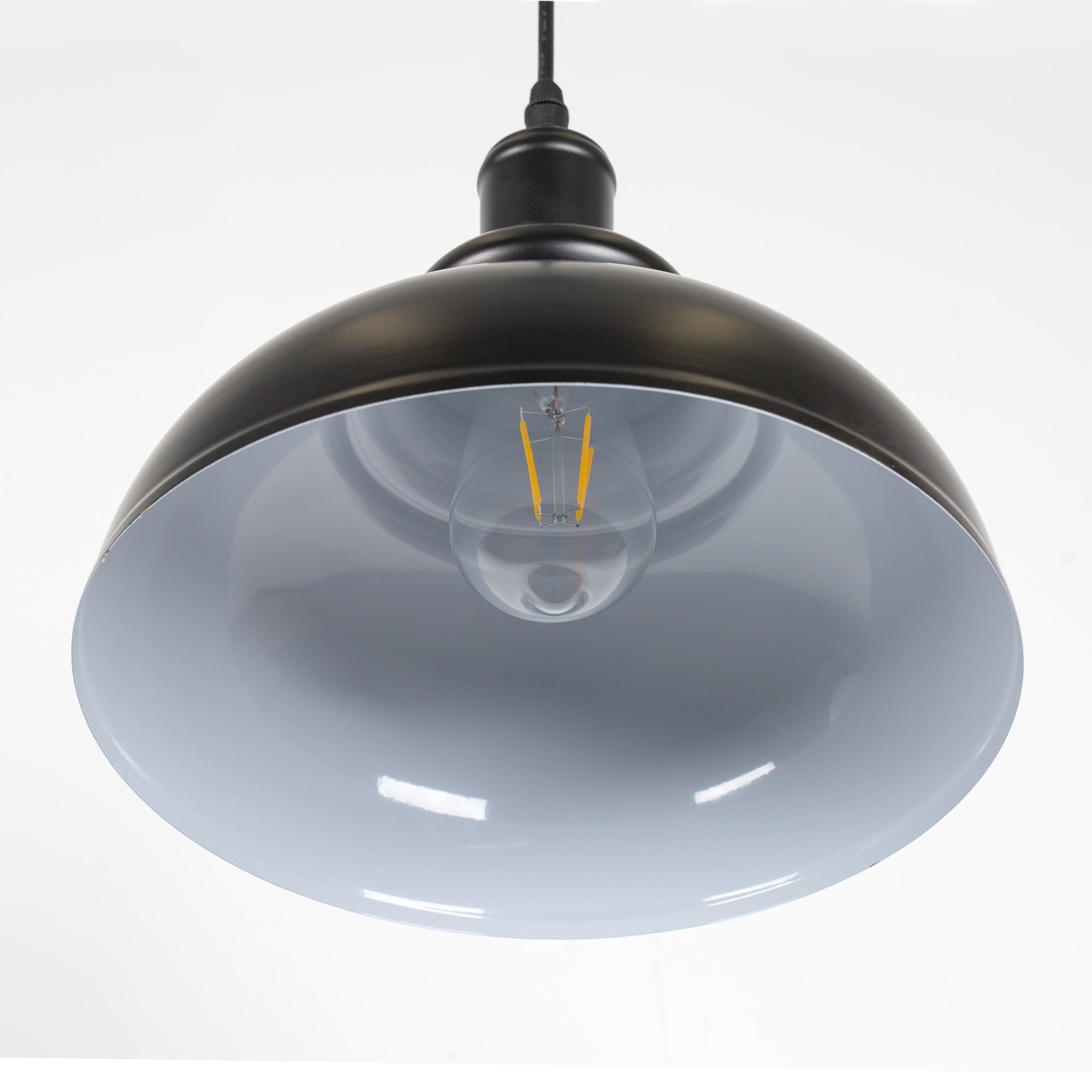 Briignite 1-Light Pendant Lighting,Hanging Light Fixtures with E26 Base, Industrial Black Pendant Lights for Hallway Kitchen Island Dining Room Living Room