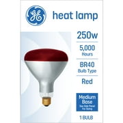 GE Heat Lamp Bulb, 250 Watts, BR40, E-26 Medium Base