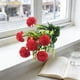 thumbnail image 4 of Ramo de claveles artificiales de seda | Arreglo floral artificial para decoración del hogar | Centro de mesa para bodas | Decoración de mesa | Regalo para el Día de la Madre o para maestras, 4 of 6