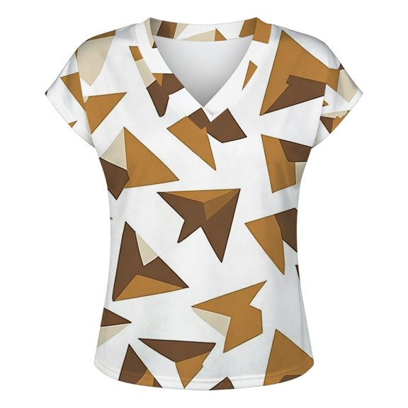 OOOUM Women Satin V Neck Blouse Lightweight Silky Floral Print shirts Loose Casual Summer Basic Shirt Tops Coffee XXXL