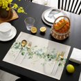 thumbnail image 3 of Green Eucalyptus Leaves Placemats Set of 12, Vintage Art Farmhouse Rustic Placemats for Dining Table, Place Mats for Kitchen Tabletop, Waterproof Wipeable Dining Table Mats Set, 3 of 9