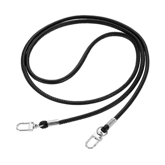 Correa de Reemplazo Cruzada, Correa de Cuero PU Suave y Delgada de 120cm para Bolsos Pequeños, Cartera, Clutch, Funda de Teléfono (Negro)