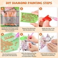 thumbnail image 2 of Pintura con diamantes irregular — Ideal para la decoración de paredes del hogar y el jardín. Tamaño: 30 x30 cm., 2 of 4