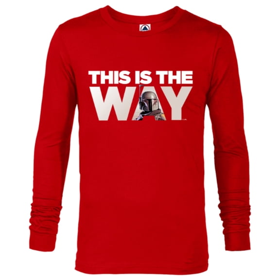 Star Wars Mandalorian Mando This Is The Way - Long Sleeve T-Shirt for Men – Customized-New Red