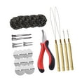 thumbnail image 3 of Herramienta para extensiones de cabello con 500 anillos de silicona para aficionados al bricolaje y peluquería. Color 2, 3 of 9