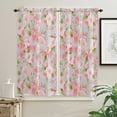 thumbnail image 3 of Spring Aqua Peach Blossom Small Curtain Rod Pocket Short Curtains Half Drapes Partition Cabinet Door Window Curtains Home Decor, 3 of 6