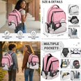 thumbnail image 2 of ZUXONGSY Pink Soccer Ice Cream Print6 Pack Backpack Bag for Boys Girls Casual Schoolbag School Bookbag with Lunch Box Pencil Case Water Bottle Sleeve Keychain and Bookmark Kids Travel Daypack Bags, 2 of 7