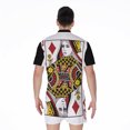 thumbnail image 2 of Queen Of Diamonds Playing Card Short Sleeve Men'S Rompers, King Card Poker Casual Summer Jumpsuits Outfit, 2 of 4