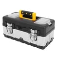 thumbnail image 1 of Maleta de acero inoxidable con cerradura, estuche de herramientas multifuncional, caja de suministros de viaje, 1 of 5