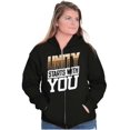 thumbnail image 4 of Unity Starts With You Social Justice Zip Up Hoodie Men's Women's Brisco Brands X, 4 of 6