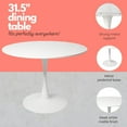 thumbnail image 2 of Aykah Modern Dining Table Set for 2 Featuring White Kitchen Table with 2 Dining Chairs - Manufactured Wood Round Dining Table with Pedestal Base - Small Dining Table Set, 2 of 5