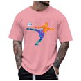 thumbnail image 1 of LUOGENLI T-shirts pour Hommes T-shirts d'Été de Rue Extérieure à Manches Courtes Col Rond t-Shirt de Football Violent Tir T-shirts Amusants Graphiques Pâques L, 1 of 5