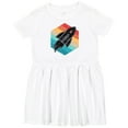 thumbnail image 3 of Inktastic Rocket Ship Retro Space Girls Toddler Dress, 3 of 5