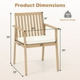 thumbnail image 3 of Gymax 2 PCS Patio Dining Chairs w/ Removable Padded Cushion Armrests & Teak Oil Finish, 3 of 10