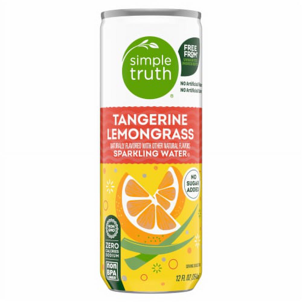 2X - Simple Truth Tangerine Lemongrass Sparkling Seltzer Water Cans