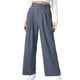 thumbnail image 1 of Pantalones de Traje Anchos para Mujer, Holgados, de Cintura Alta Elástica, Informales, Largos, Color Gris Oscuro, Talla M, 1 of 7