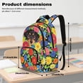 thumbnail image 7 of SEANATIVE Children's Backpack Stylish School Bag Book Bag with Laptop Compartment, Side Pockets, for Kindergarten Elementary Middle School, Dachshund Dog Colorful Floral Daisy, 7 of 7