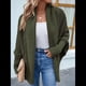 thumbnail image 5 of Suéter Tipo Cárdigan para Mujer, de Gran Tamaño, de Punto Grueso, Holgado, Cruzado, con de Murciélago y Frente Abierto Verde XL, 5 of 8