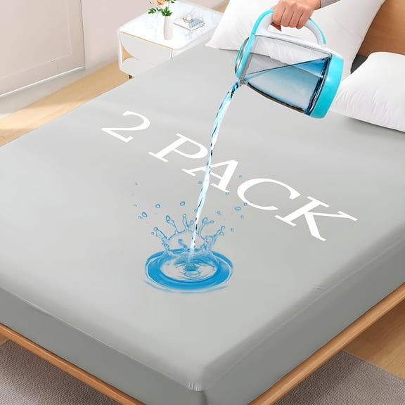 ARLAJO 2026 New 2 Pack Twin Premium Waterproof Mattress Protector,Soft Breathable Mattress Pad Cover,Noiseless Waterproof Bed Cover-Stretch to 21" Fitted Deep Pocket Mattress Protection Cover