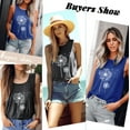 thumbnail image 3 of ZXSXSY Women Dandelion Printed Crew Neck Sleeveless Casual Tank Top, 3 of 6