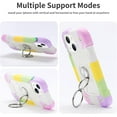 thumbnail image 6 of Compatible with iPhone 14 Case/iPhone 13 Case 6.1 Inch with Built-in 360°Rotating Ring Stand, Military Grade Drop Protection Full Body Rugged Heavy Duty Protective Cover. (Rainbow White), 6 of 13