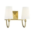 thumbnail image 3 of Cameron 2-Light Bathroom Vanity Light in Warm Brass, 3 of 5