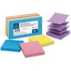 Business Source Reposition Pop-up Adhesive Notes 3" x 3" - Square - Assorted - Removable, Repositionable, Solvent-free Adhesive - 12 / Pack