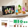 thumbnail image 4 of HOGOKIDS 9-Pack Crystal Rock Building Set with LED Lights, 1170 Pcs Colorful Gemstone Mineral Collection Architecture Kit, Creative DIY Desk Decor Gift for Kids and Adults, 4 of 10