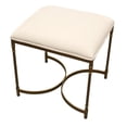 thumbnail image 4 of Honeyville Stool with Ivory Fabric Cushion Top and Antique Brass Base, 4 of 7