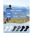thumbnail image 2 of Mens Ankle Socks 8 Pack Cotton Low Cut Socks Non Slip No Show Socks Size 9-12/13-15, 2 of 5