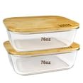 thumbnail image 1 of Contenedores para Alimentos Urban Green Paquete de 2 de 2260ml con Tapa de Bambú, 1 of 7