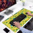thumbnail image 2 of Long Mouse Pads for Desk,Yellow Dinosaurs Plants Pattern Desk Mats on Top Of Desks, Desk Mouse Pad Extra Large with 3mm Non-Slip Base and Stitched Edge for Gaming,Office,Work,Home 31.5"x15.7", 2 of 6