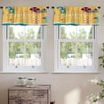 thumbnail image 2 of LALILO Kitchen Curtain Valance Summer Beach Summer Holidays Rod Pocket Window Curtain 52"x 18" Set of 2, 2 of 5