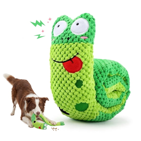 Potaroma Frog‑Shaped Dog Puzzle Toy, Interactive Snuffle Mat with Squeaker, Treat‑Dispensing Chew Design