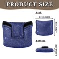 thumbnail image 2 of Haosy Deep Blue Sparkling and Shining Golf Mallet Putter Cover Strong Magnetic Leather Golf Club Headcover Closure, 2 of 7