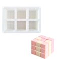 thumbnail image 3 of Molde de Cocina silicona para jabón de 6 celdas vela perfumada en forma de cubo molde para aromaterapia DIY (2) Sywqhk Libre de BPA, 3 of 7