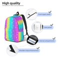 thumbnail image 4 of Bixox Rainbow Scales2 Printing Canvas Backpack Lightweight Casual Travel Backpack School Backpack Fits 15.6 Inch Notebook, 4 of 5