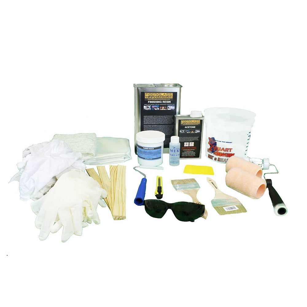 Fiberglass Repair Kit 1 Gallon Resin & 8 yards of Fiberglass plus