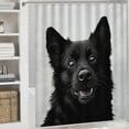 thumbnail image 6 of Patifu Black Dog Shower Curtain Set with Hooks 100% Polyester 69"x72, 6 of 7