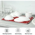 thumbnail image 7 of Dish Drying Mat for Kitchen Counter 18 x 16 Inch Romantic Christmas Snowflake on Red Microfiber Dish Mat Drying Pad Absorbent Dishes Pad Dish Drainer Rack Mats, 7 of 7