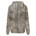 thumbnail image 4 of Camo Hoodie Womens Maple Leaf Print Oversized Camo Sweatshirt Fleece Pullover Sweaters with Pocket, 4 of 6